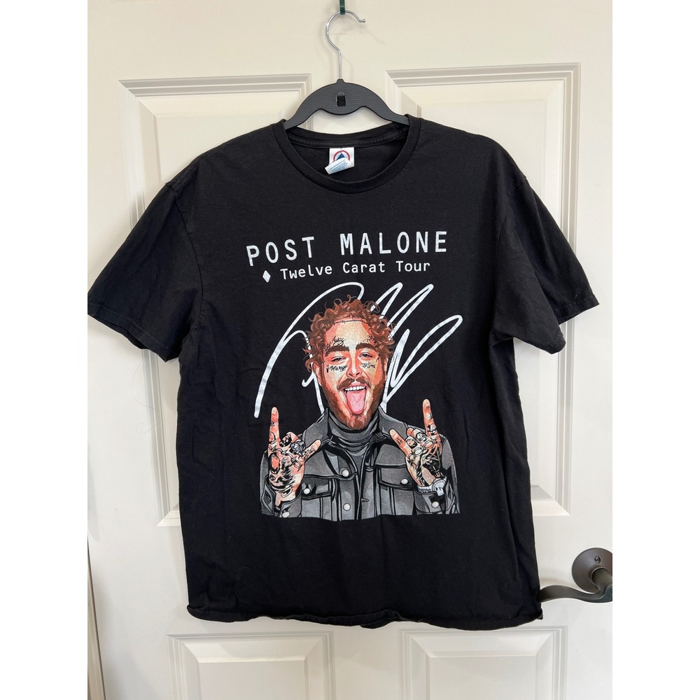 Post Malone Shirt Twelve Carat Tour 2022 Size Large Double Sided Concert Tee
